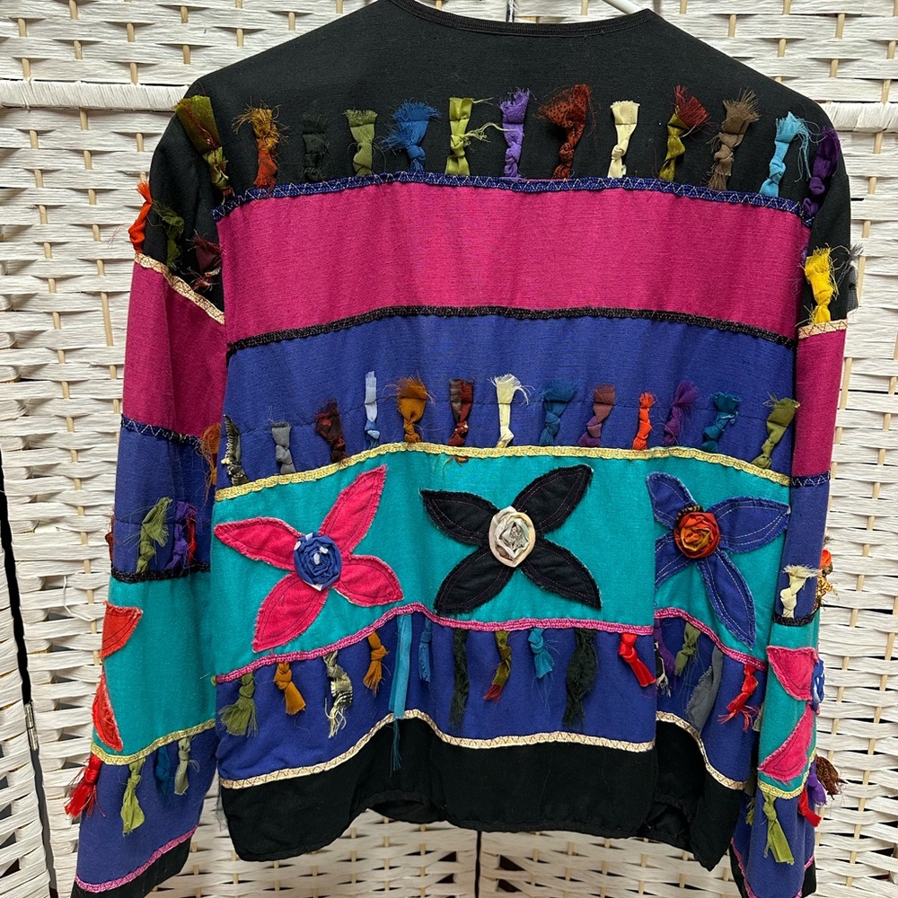 Allure vibrant lined jacket vintage‎ boho size L - Picture 5 of 9